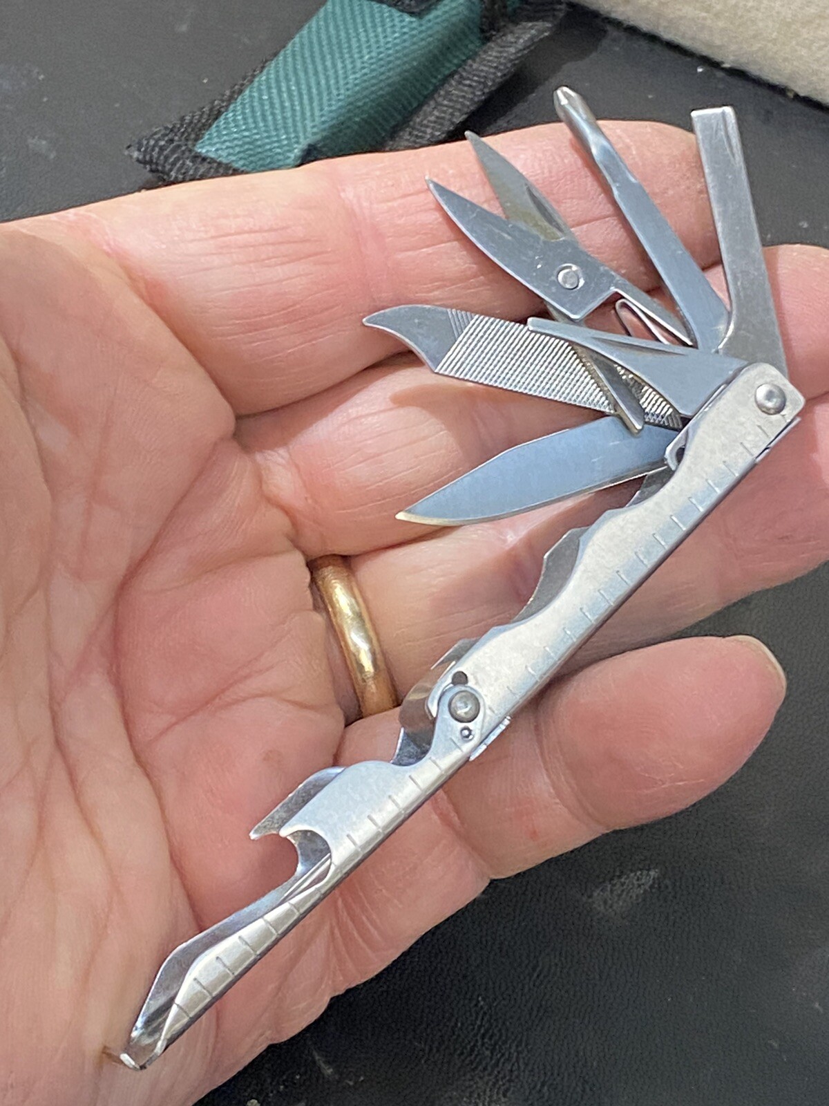 Tiny Pocket Size 2-1/2” Long Multi tool With Pouch