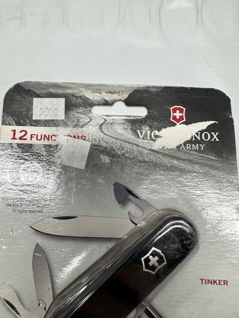 Victorinox Swiss Army Knife Tinker -12 Functions-BLACK*New Box Damage