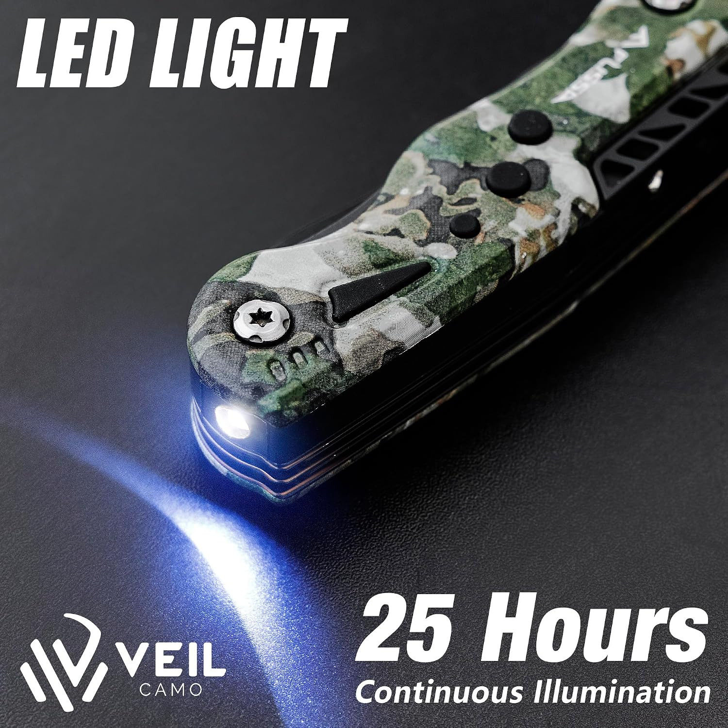 13-in-1 Stainless Steel Multi Tool Wrench with LED Light and Sheath