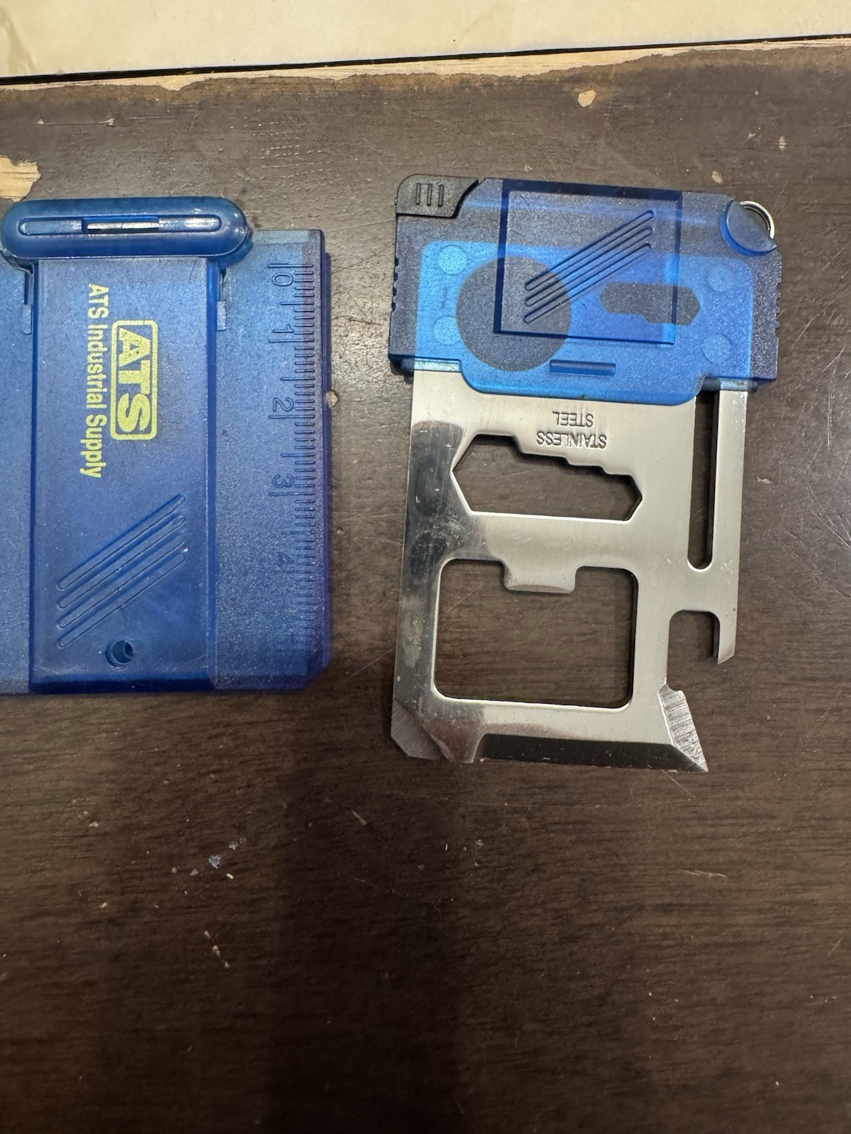 ATS Industrial Supply Safety Hard Case 4in 4-Tool Blue Multi-Tool, Stainless