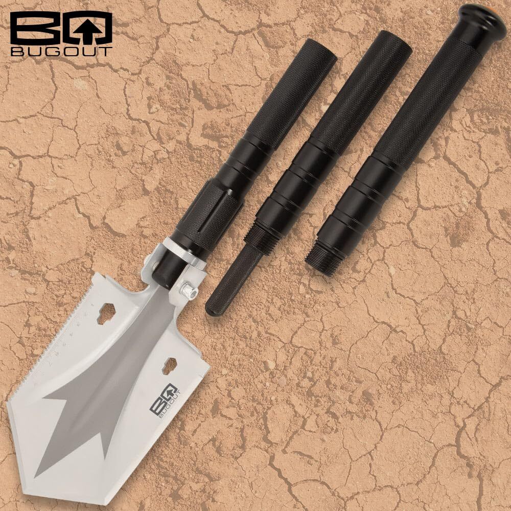 BugOut Small Multi-Function Folding Entrenchment Tool | Stainless Steel | Folds