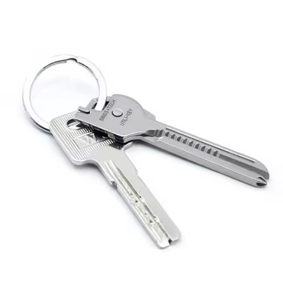 6 In 1 Utili-Key Multi Tool Keyring Knife Screwdriver Outdoor Camping Survival