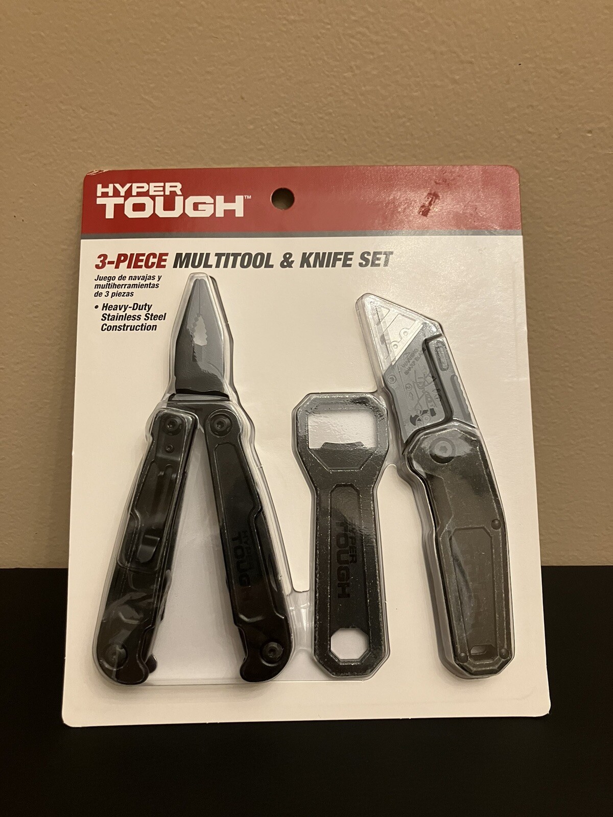 Hyper Tough 3-Piece Multi Tool and Knife Set, Model ( Brand New
