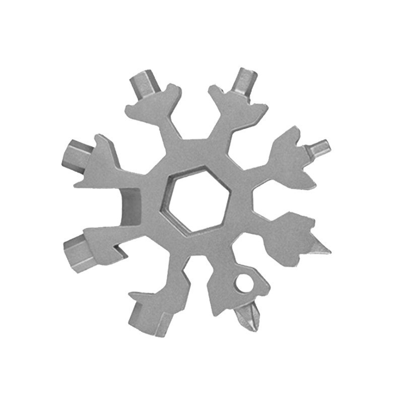 4 Colors 18-in-1 Snowflake Multi-Tool Carbon Steel Multitool Screwdriver Opener