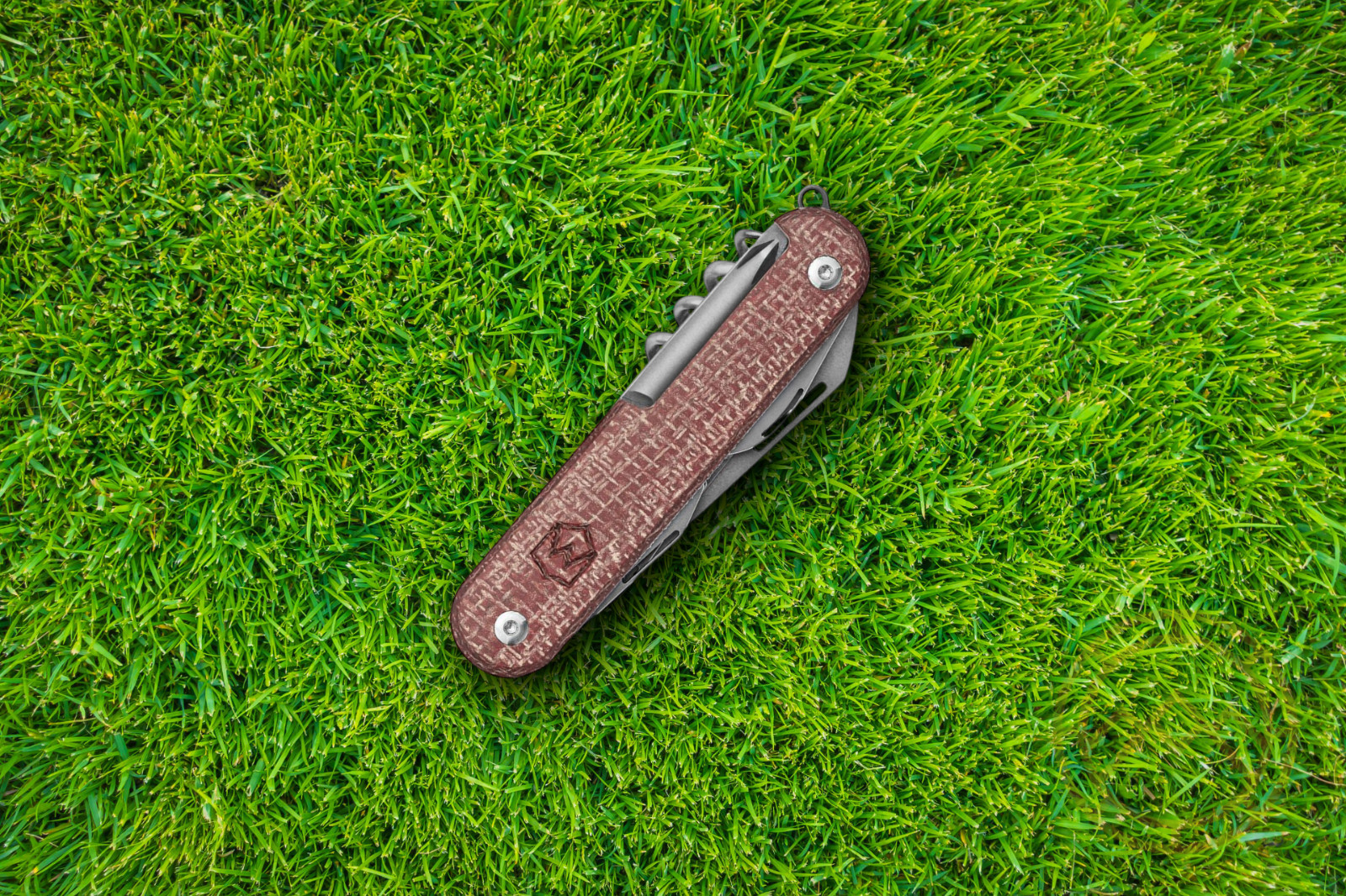 Mercury Duka Multi Tool Large Blade Standard Stonewash Essentials Red Micarta