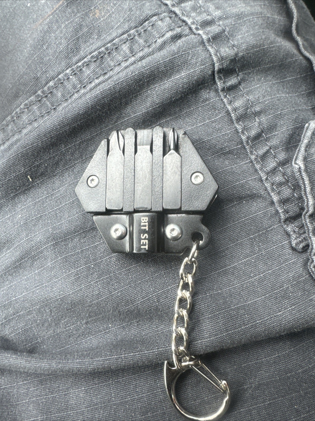 1pc Multifunctional Hexagon Coin Tool Keychain Knife Screwdriver Pocket Gear
