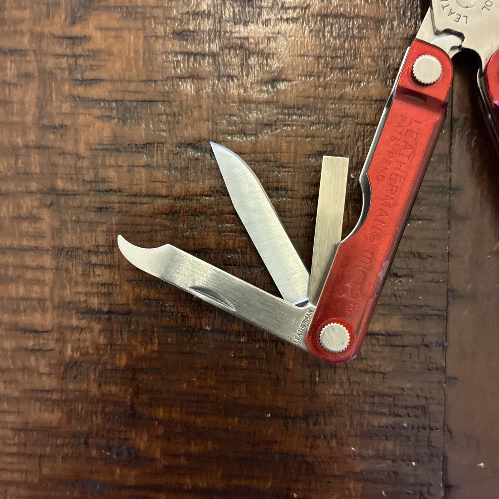 RARE Leatherman Micra Translucent Red Polycarbonate Multi Tool 08/01 USA