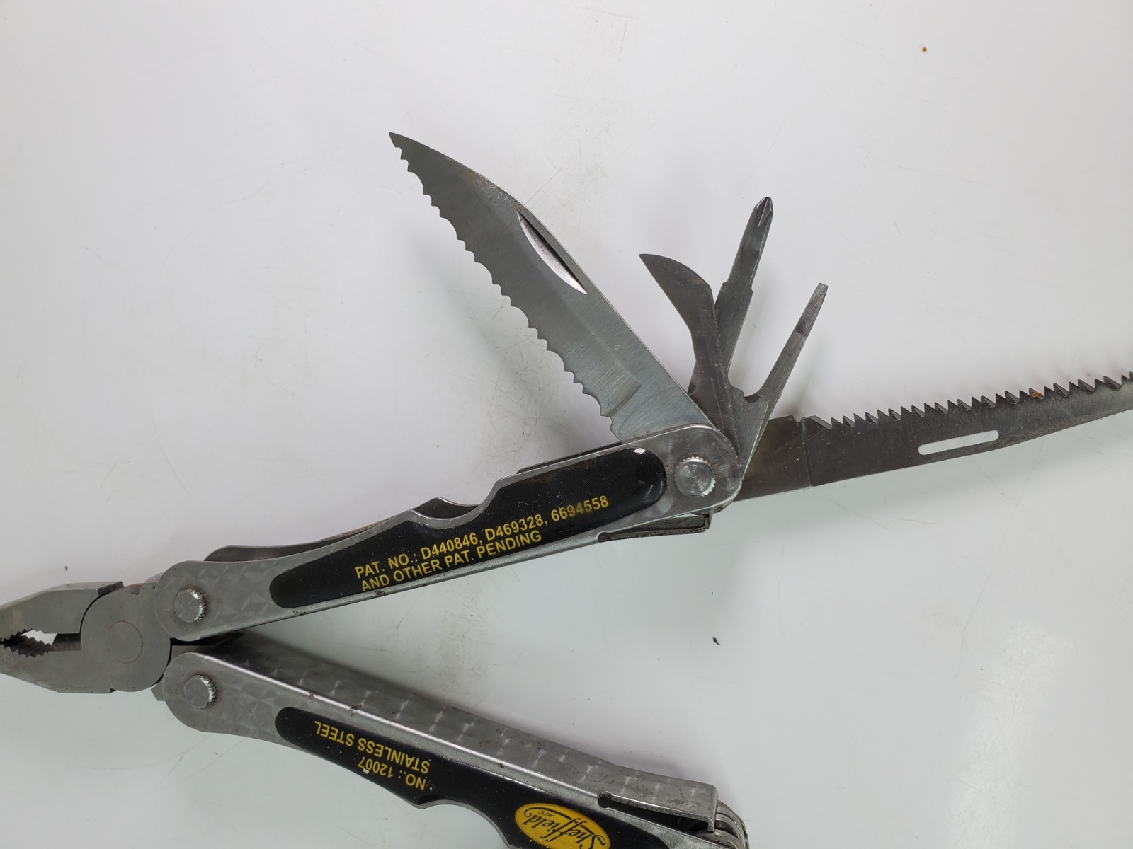 Sheffield Mfg Stainless Steel No. 12000 Folding Multi-tool W Belt Loop Case