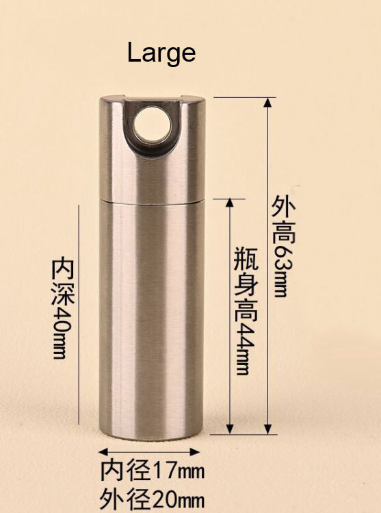 Outdoor Waterproof Pill Case Key Chain Capsule Seal Container Survival Box EDC