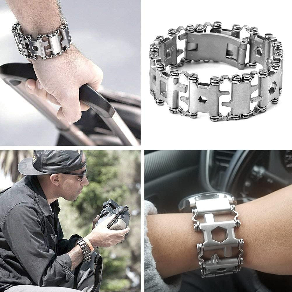 Multitool Bracelet 29 in 1, 22Cm Stainless Steel, Outdoor Travel Men Watch Strap