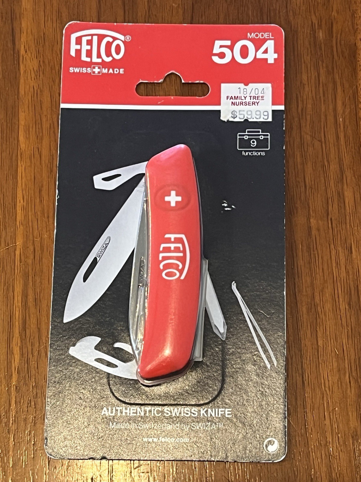 FELCO 504 Swiss Made Pocket Knife – 9 Functions Yardwork Camping Gardening