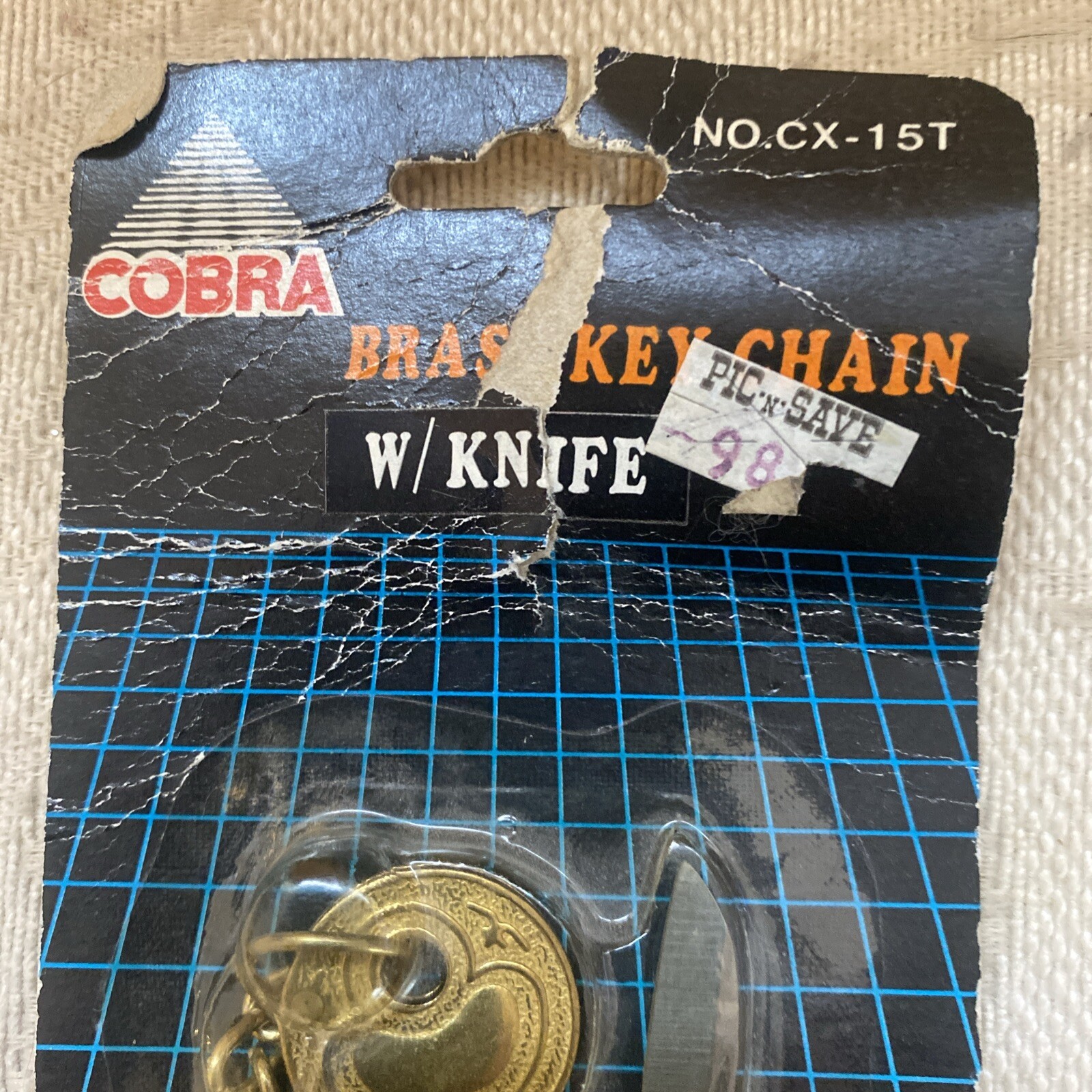 Vintage Cobra Folding Knife KEY SHAPED Key chain Small 2″ Blade New Old Stock