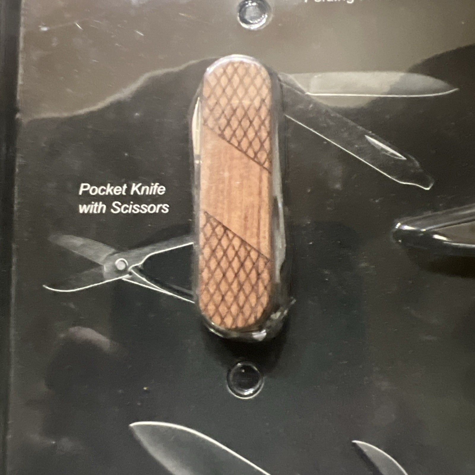 😍Genuine Winchester 4 Piece Wood Pocket Knife / Scissors / Multi Tool Set NIP😍