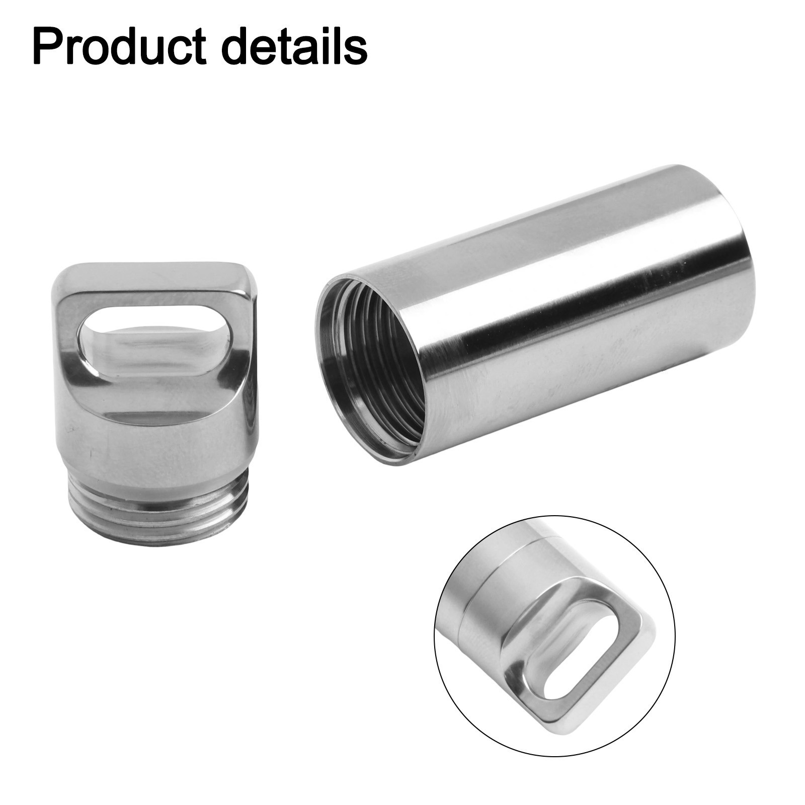 Portable Pill Box Container With Keychain Attachment And Space For Small Items