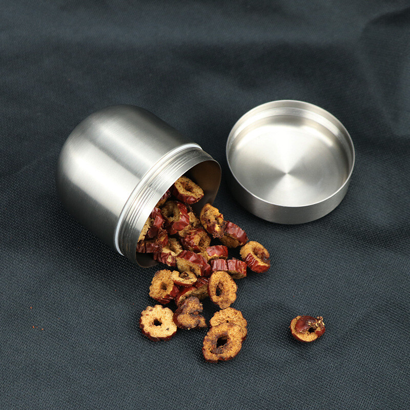 Hot EDC Titanium Waterproof Pill Holder Organizer Container Tea Storage Box