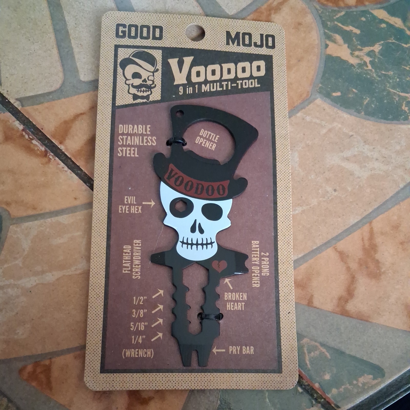 Trixie and Milo TOOL-VOODO Stainless Steel Voodoo 9-Multi-Tool 2-1/8 x 5-1/4 in.