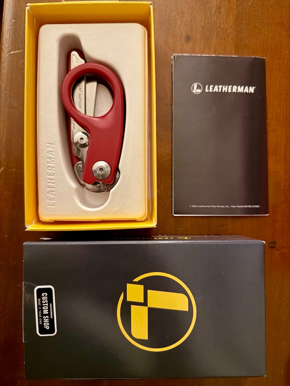 Leatherman Raptor Response Rescue Shears – Red/Crimson – “J.S.” Laser Etched
