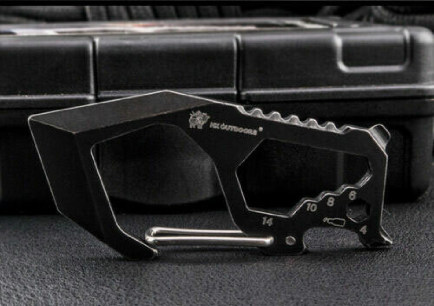 EDC High Stainless Steel Multifunction Keychain Key Carabiner Opener Wrench Tool