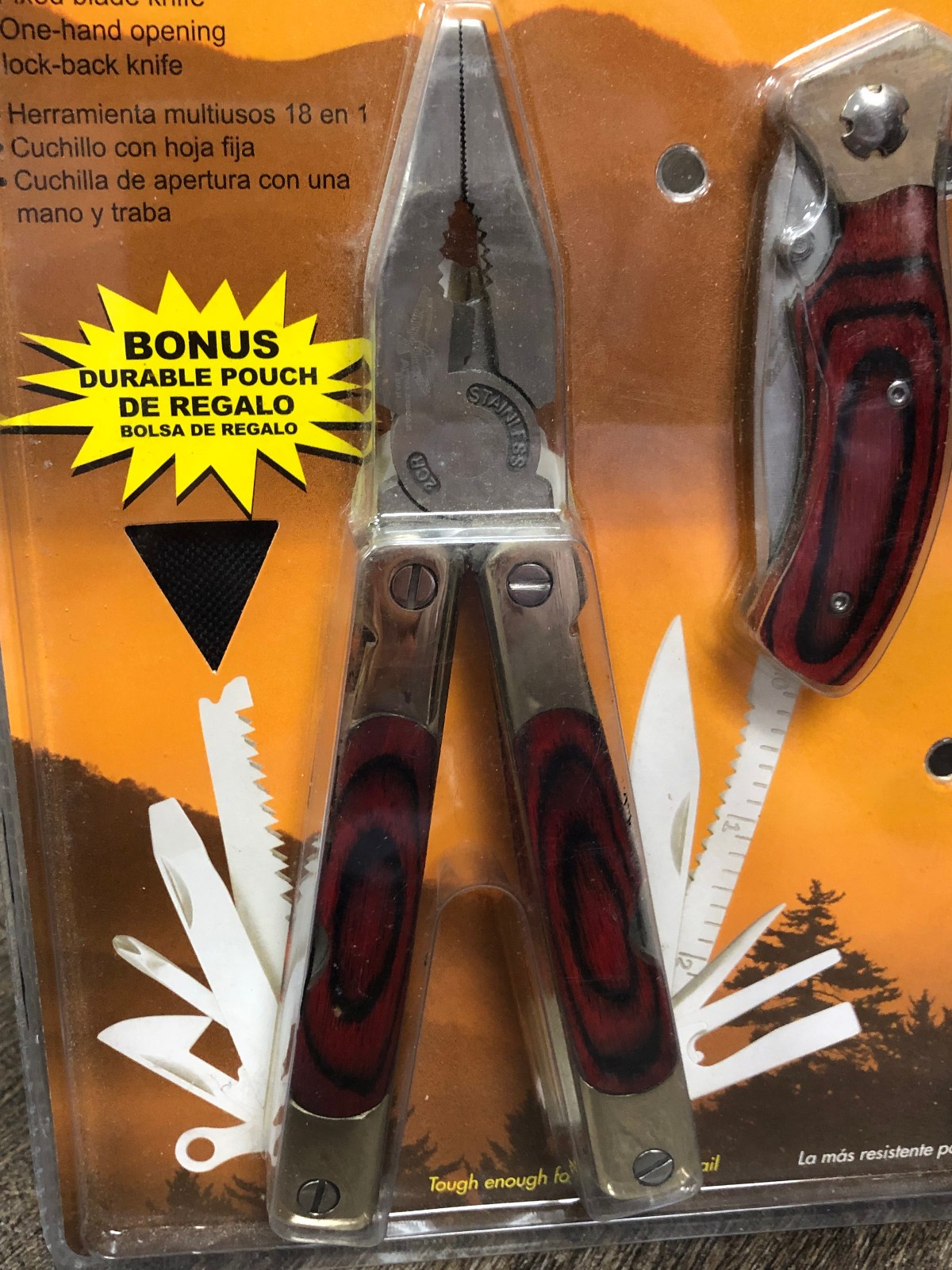 SEALED Appalachian Trail 3 Pc Multi All Purpose Tool Knife Set w/ Pouches #51120