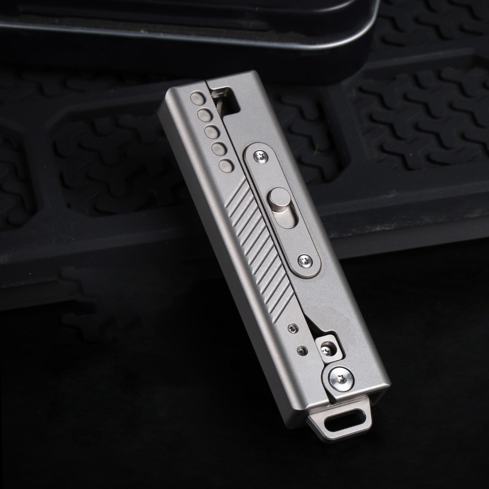 Titanium Alloy Mini Scalpel Knife Keychain EDC Package Opener Replaceable Blade