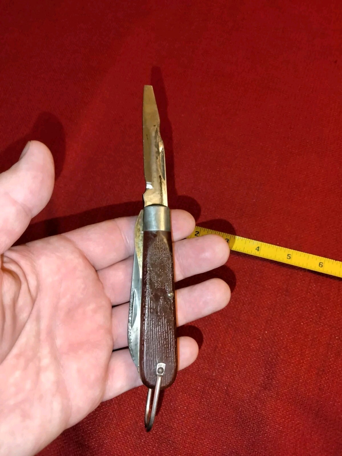Klein Tools S-2 USA multi-tool knife & locking screwdriver, working, light rust