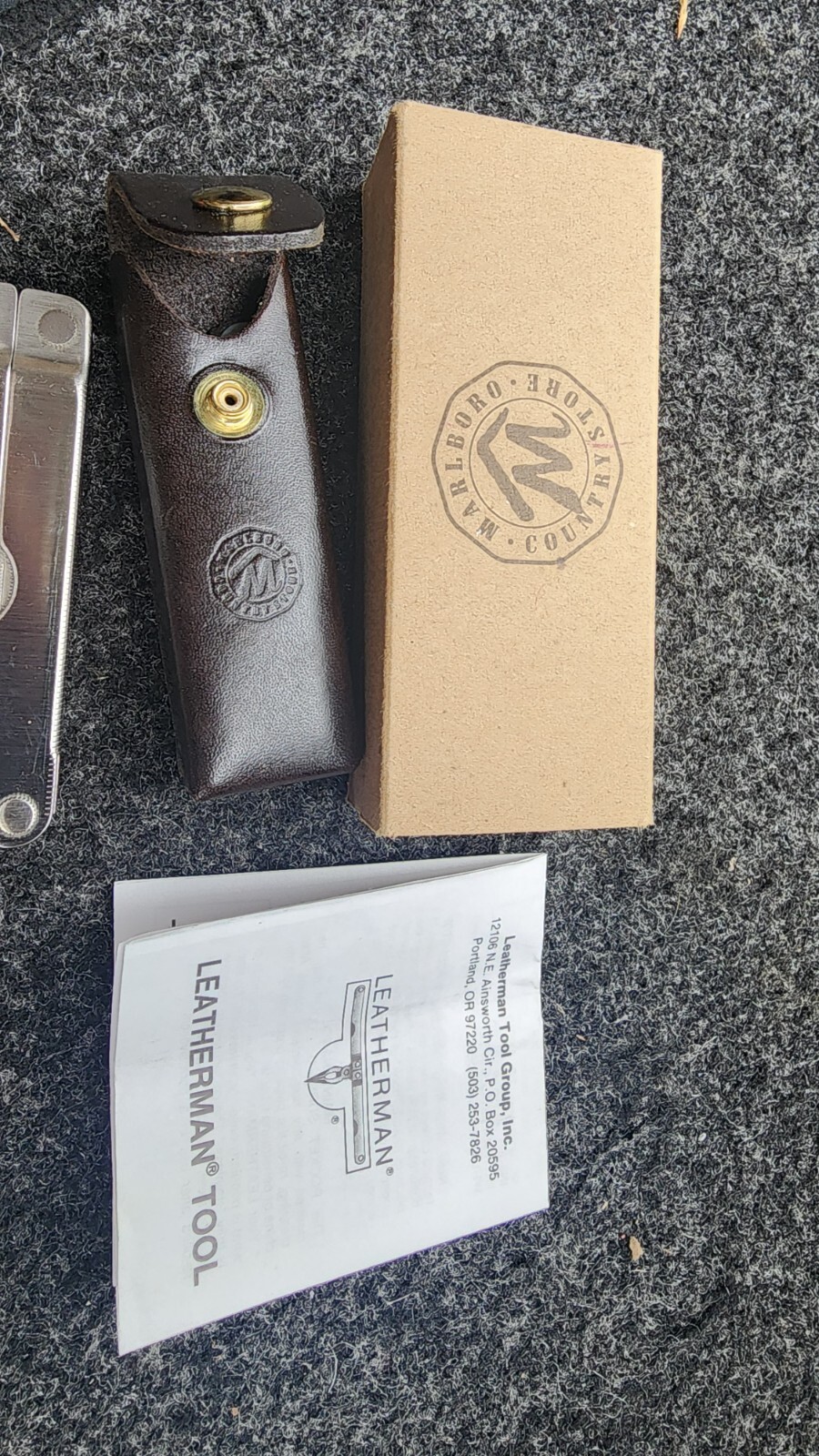 Vintage Leatherman Marlboro Country Store Multi Tool Knife w/ Sheath In Box