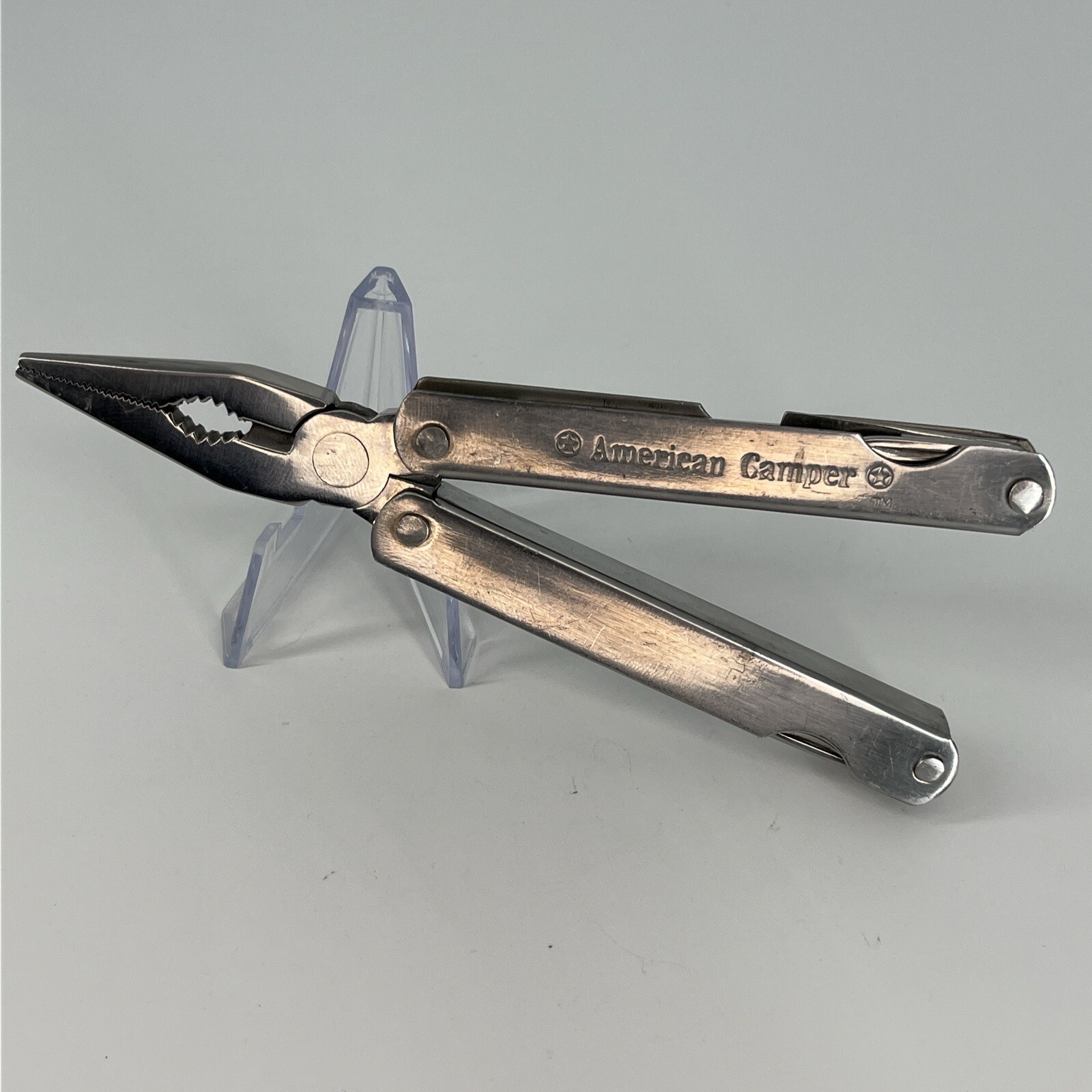 American Camper Stainless Steel 13 In 1 Multi Tool Pliers Plain Edge Knife Ruler