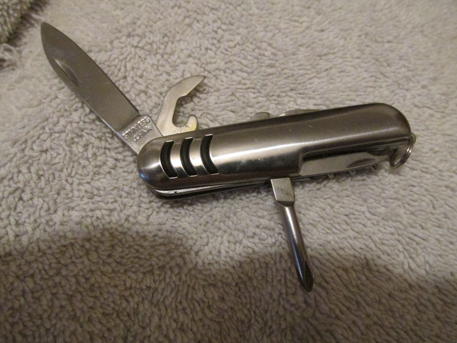 Vintage Myron Multi Tool Utility Pocket Knife 7 Tool Silver / chrome