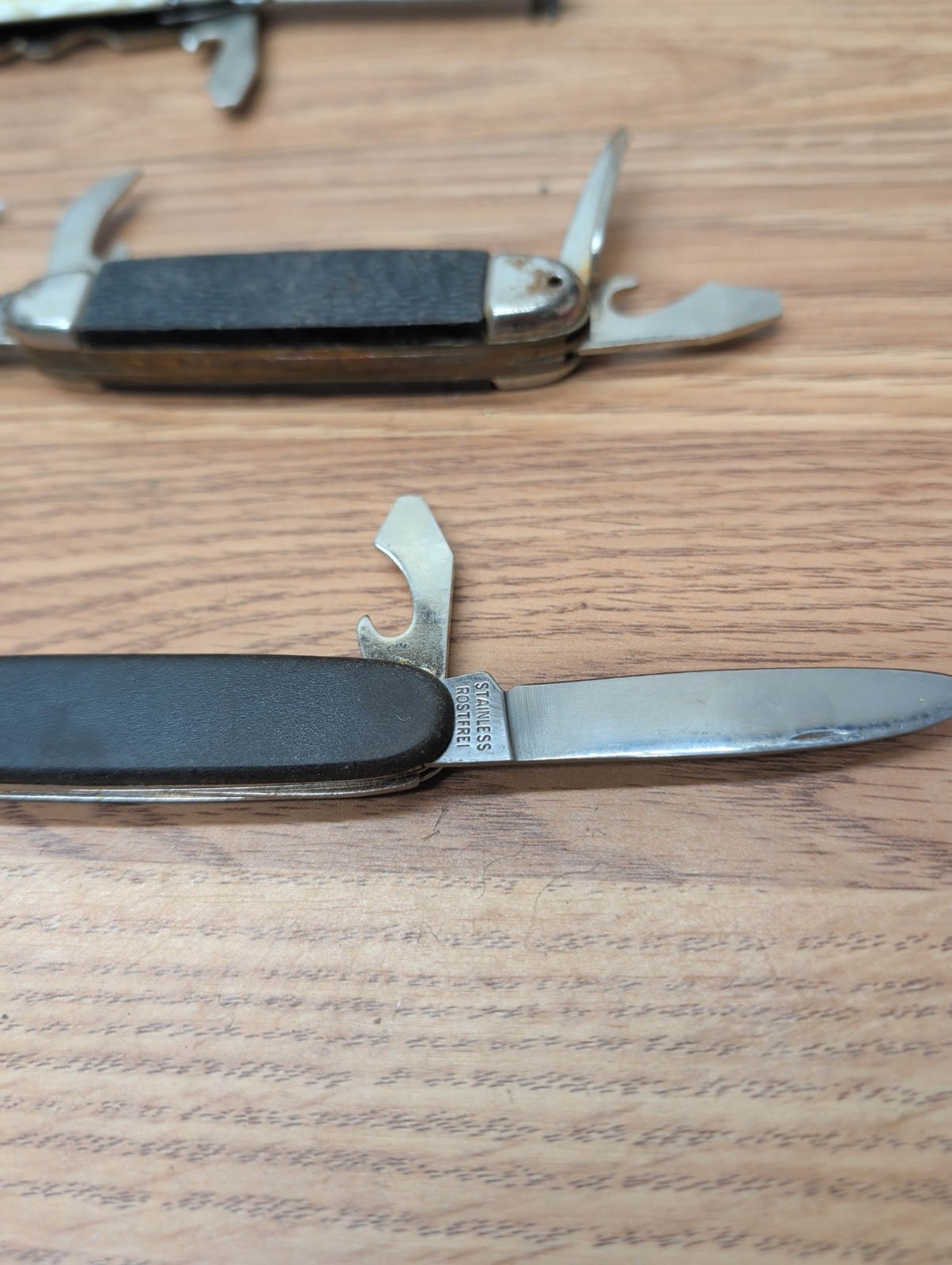 Vintage Stainless Steel Blade Pocket Survival Folding Multi-tool – Lot Of 9