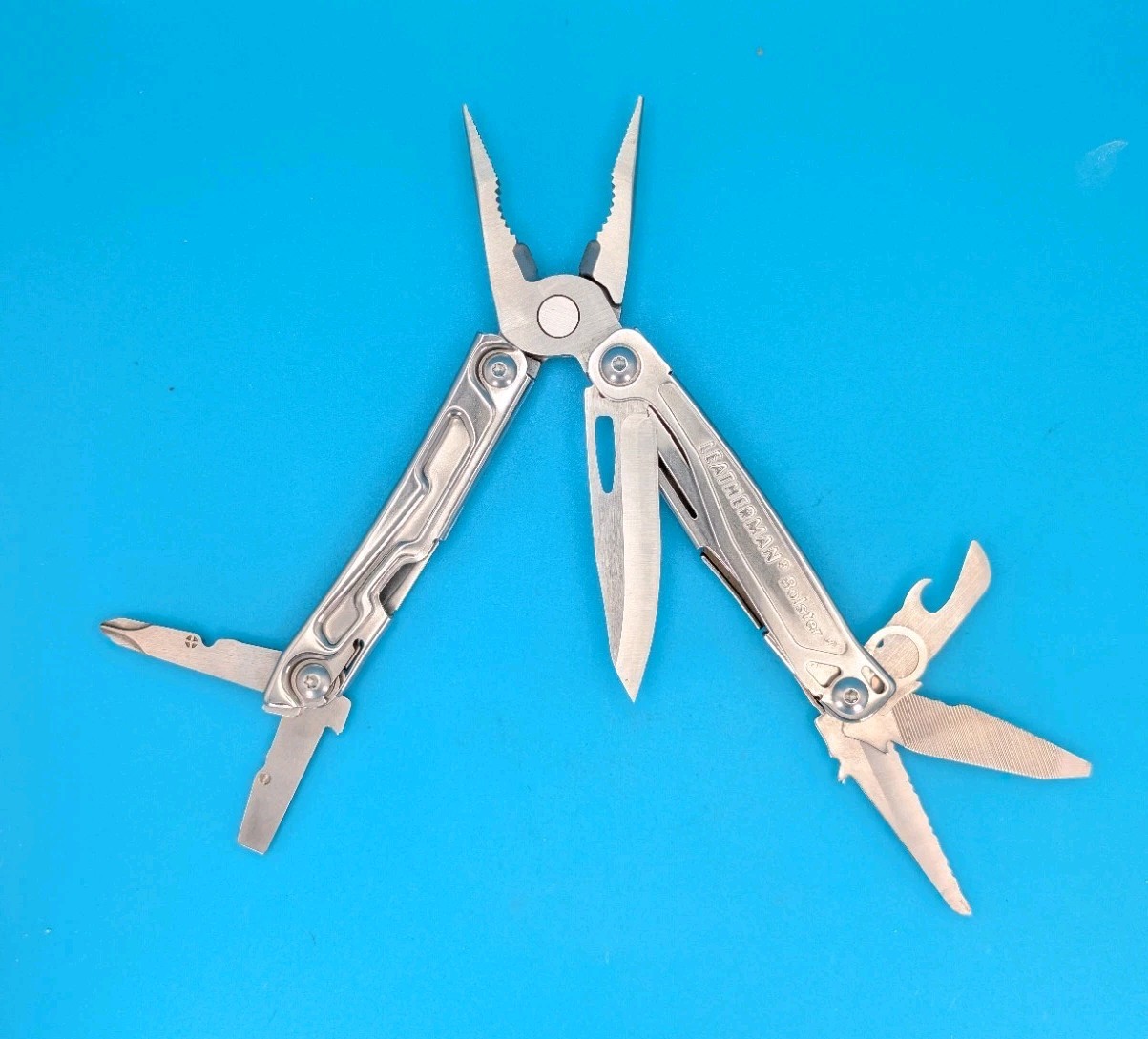 Leatherman Bolster 13 Tool Stainless Steel Multi-Tool! WITH SHEATH! NICE!
