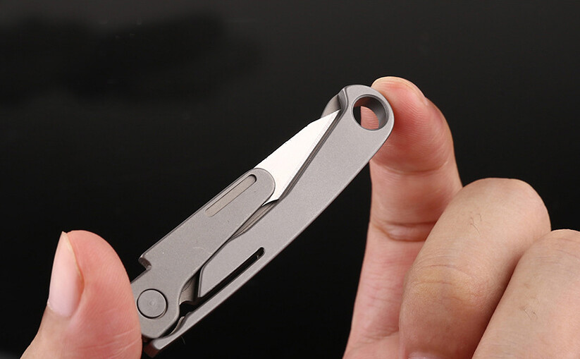 TC4 Titanium Portable Keychain Utility Knife Outdoor EDC Surgical Folding Knife
