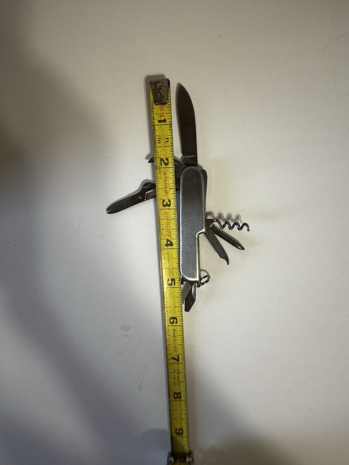 Stainless Steel 8-in-1 Multi-Tool Pocket Knife 2″ Straight Edge, Lanyard