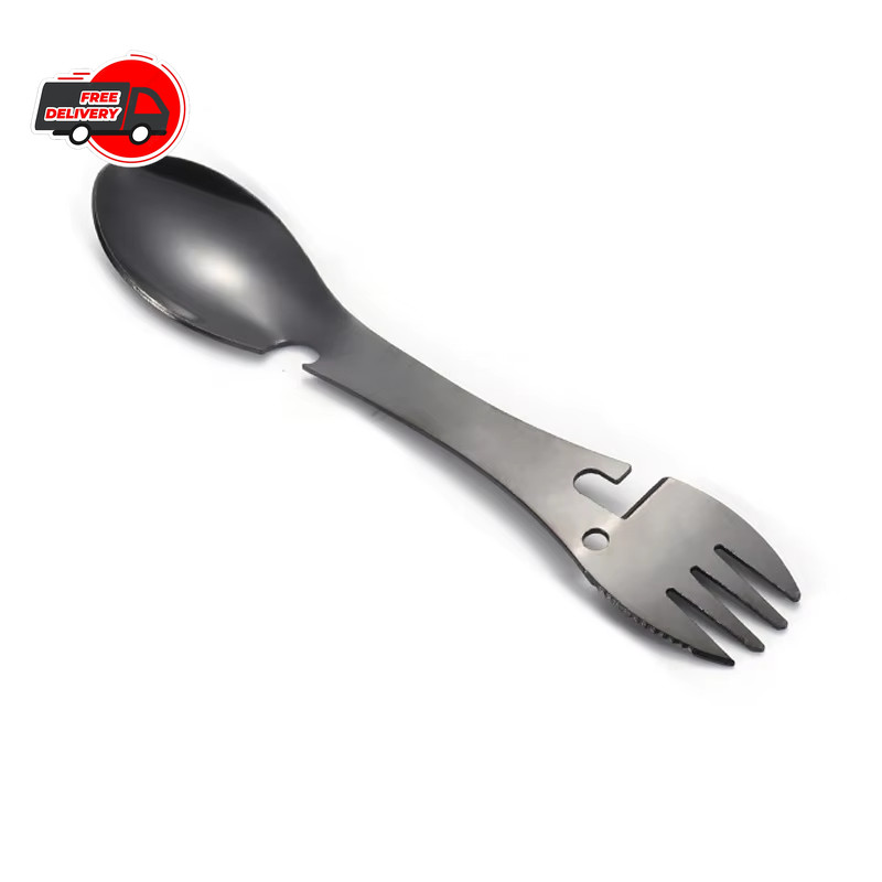 Outdoor Survival Tools 5 in 1 Camping Multi-functional EDC Kit Practical Fork