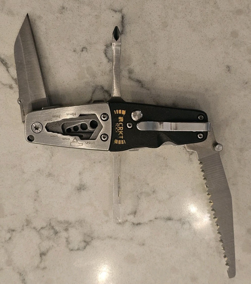 CRKT Tool 9200 Van Hoy Designed Multi-Tool 360 Knife Multi Tool w/ Bits & Sheath