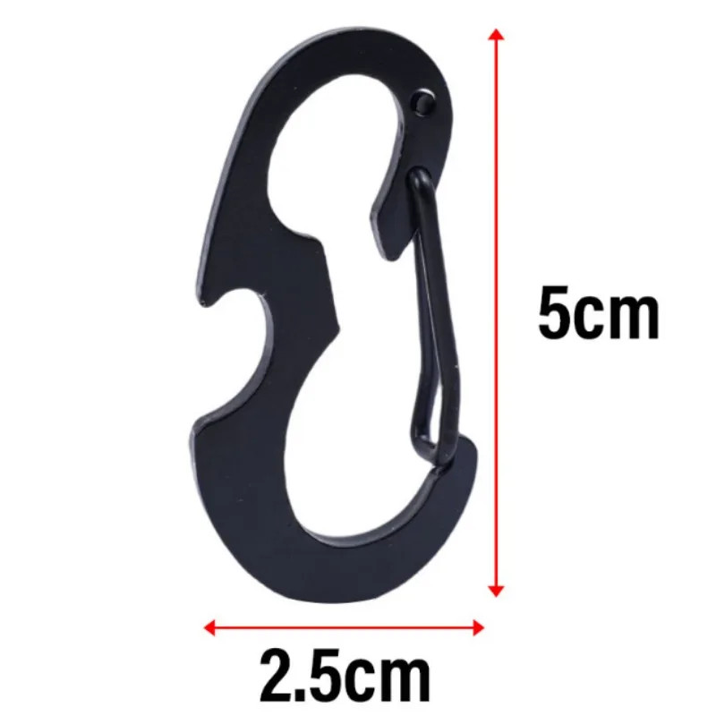 1/5PCS Multipurpose Key Ring Outdoor Camping Bottle Opener Carabiner Multi Pocke