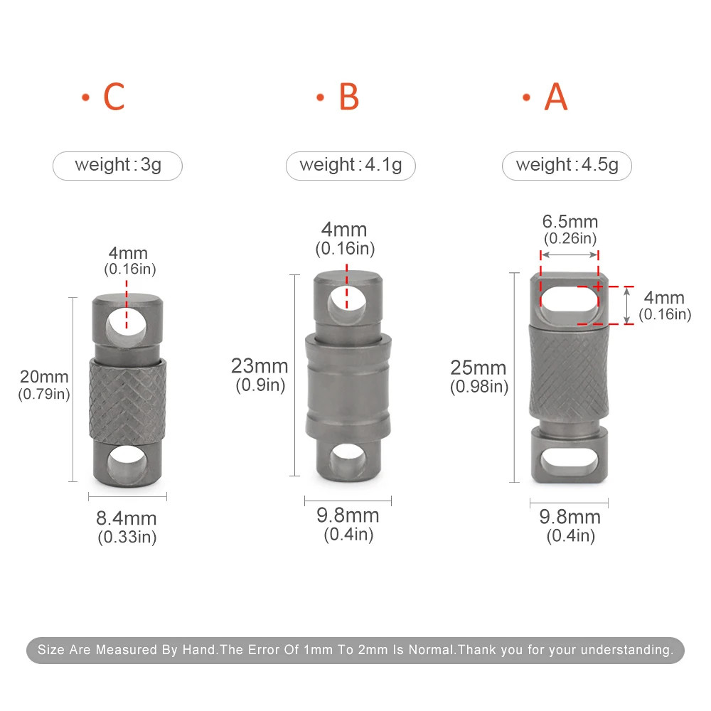 1Pc Titanium Alloy Keychain Buckle Portable Pocket Tool Accessories Outdoor EDC