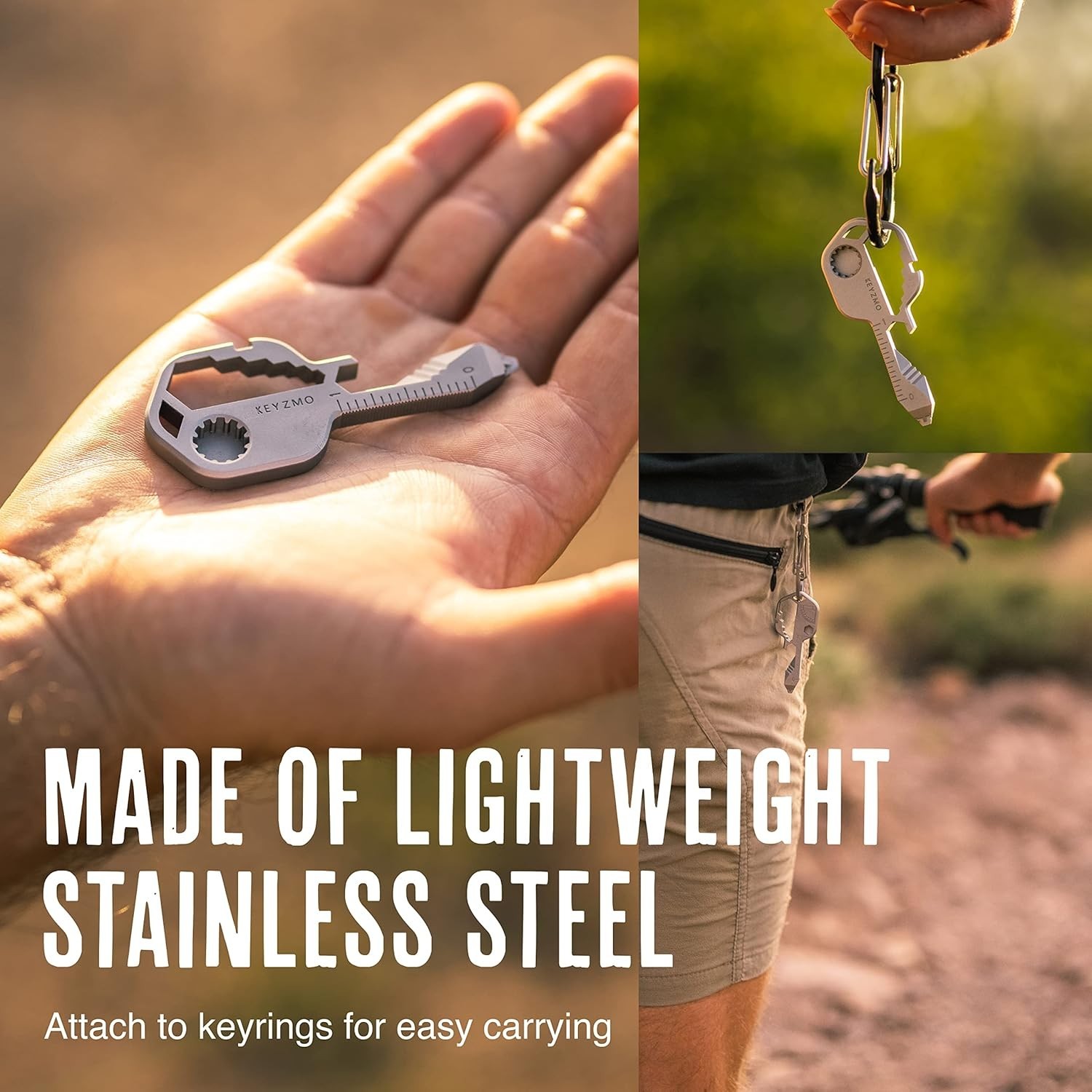 KEYZMO 2 PACK – Key Shaped Pocket MultiTool, Small 16-in-1 Ultimate Utility Kit