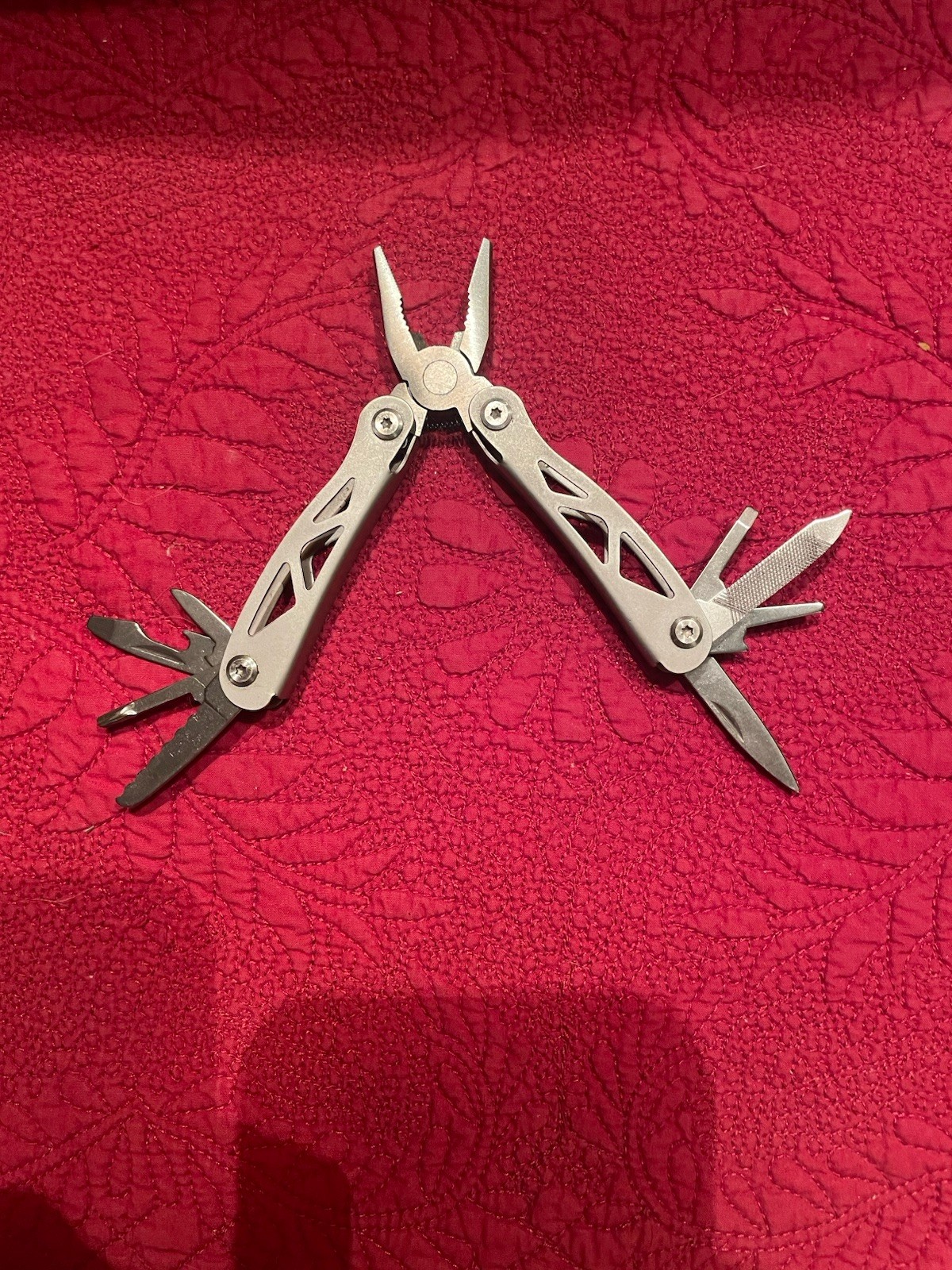 Pocket Multi Tool in Stainless Steel with Key Ring and Carrying Case, Lot of 3