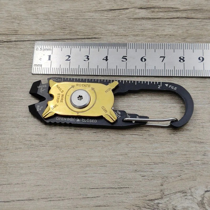 20-in-1 Multifunction EDC Keychain Tool Screwdriver Wrench Bottle Opener Bike