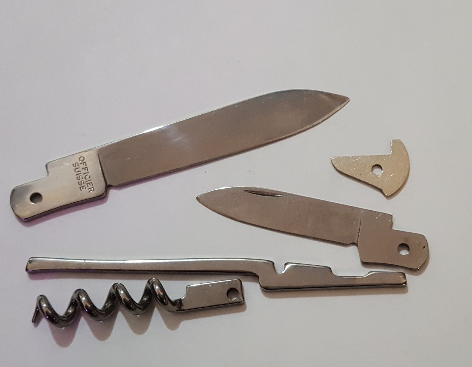 Victorinox Parts- Large & Small Blade Layer- Spring, Spacer & Corkscrew- 91mm