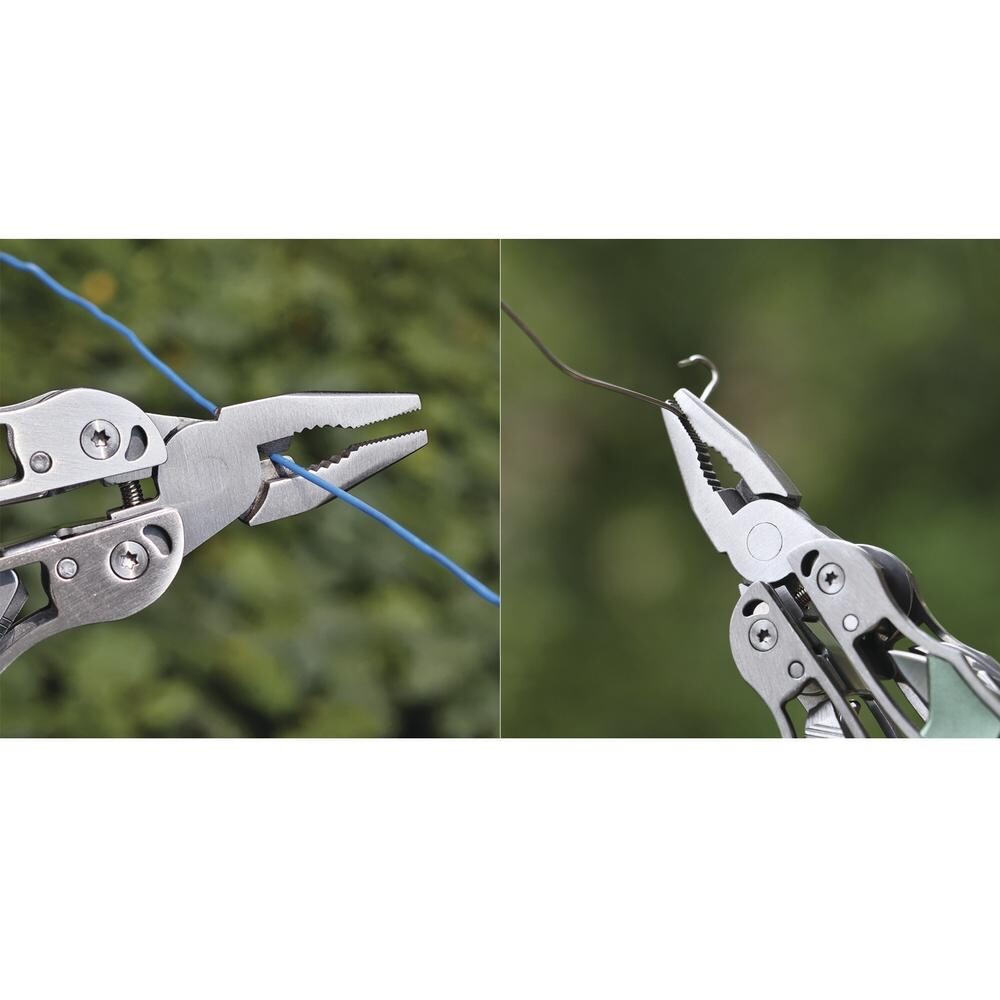SINGLE Compact 13 in 1 Micro Multi-tool Stainless Steel with Belt Pouch Case