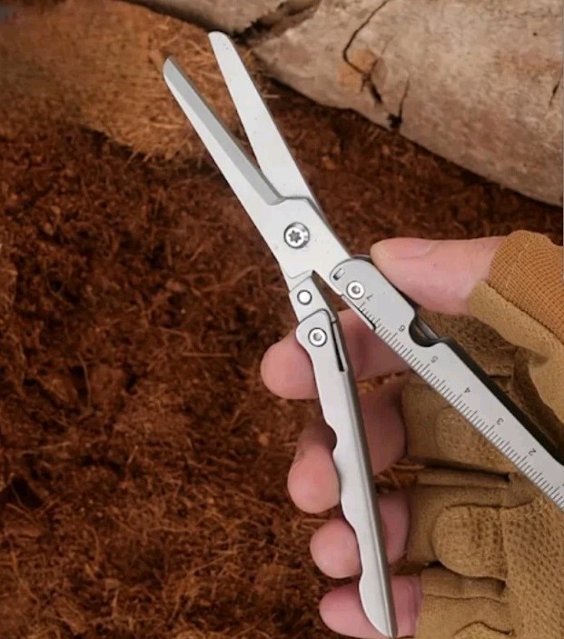 Compact Multi Tool Folding Stainless Steel Scissors For Bug Out Bags EDC
