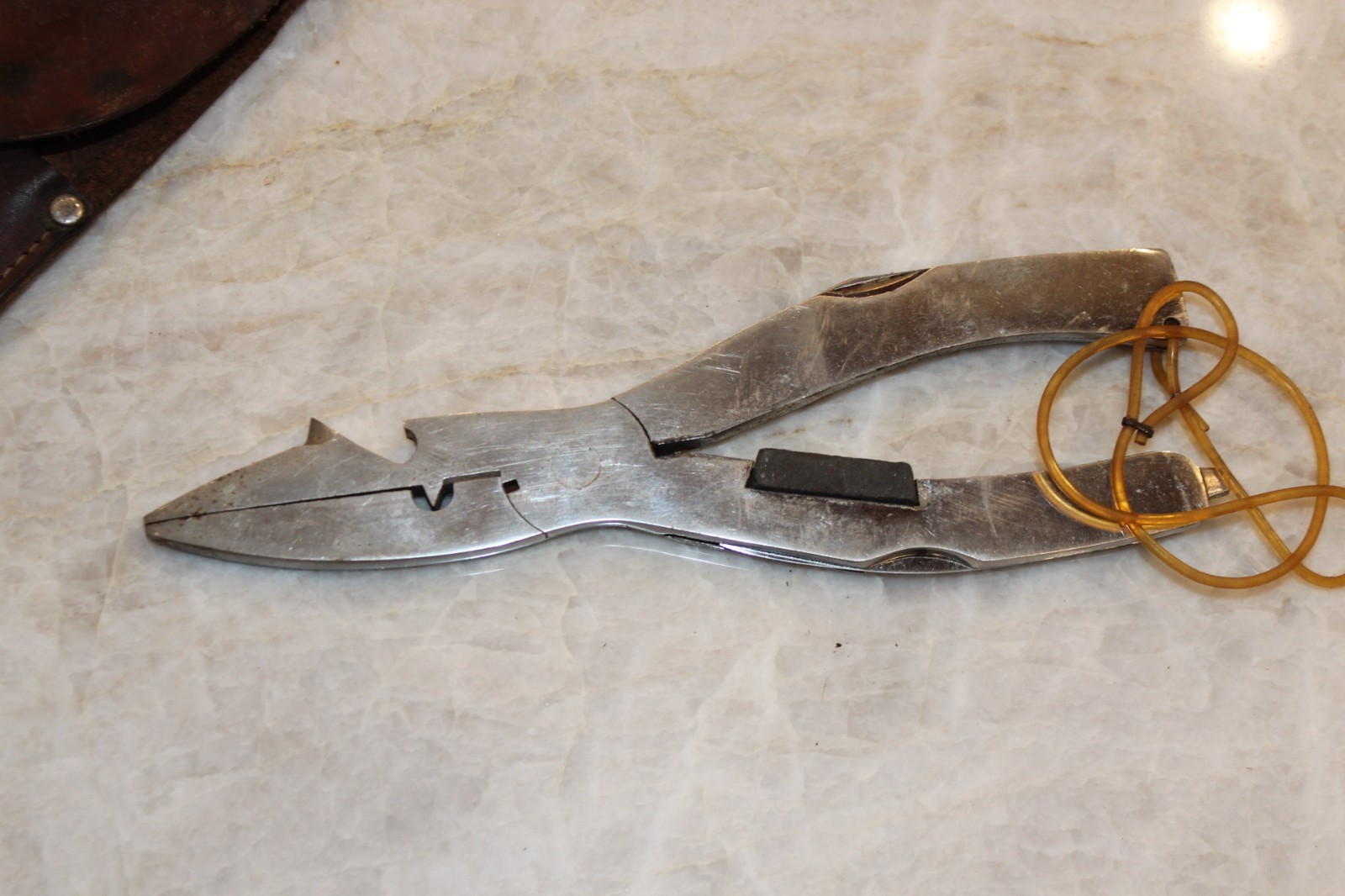 Vtg ABC Solingen Germany Stainless Steel Fishing Multi tool w/ Original Sheath
