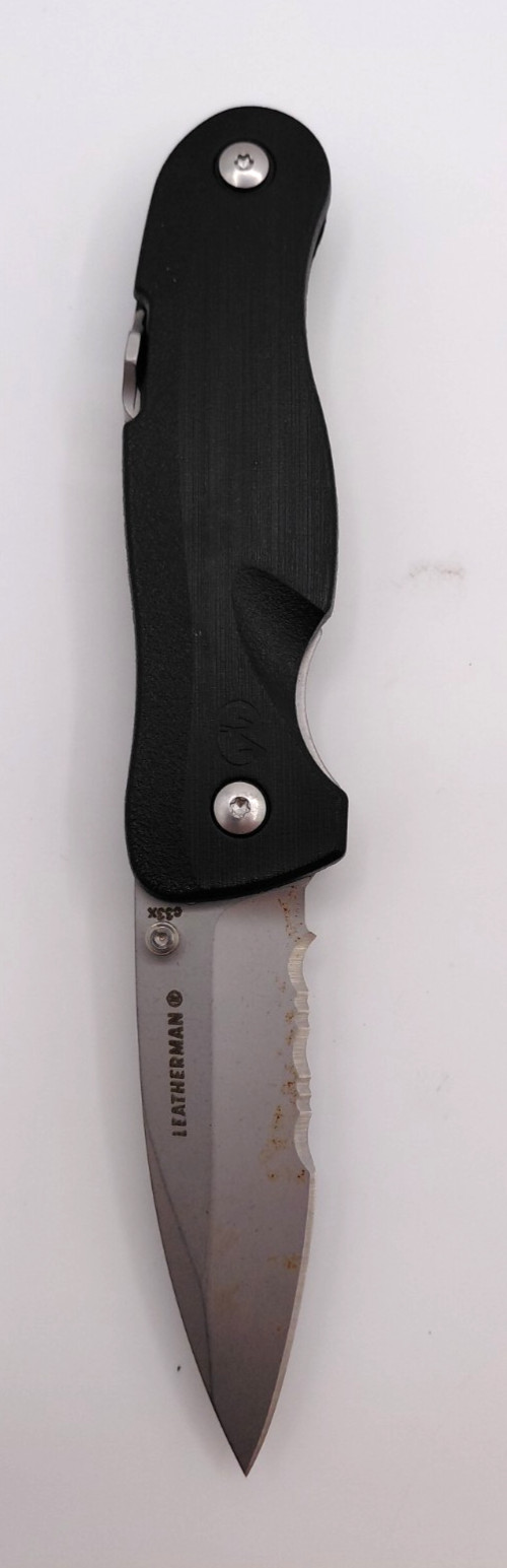 Leatherman Folding Lock Blade Knife CRATER c33x SERRATED 2.6″ BLADE 3.87″ Closed
