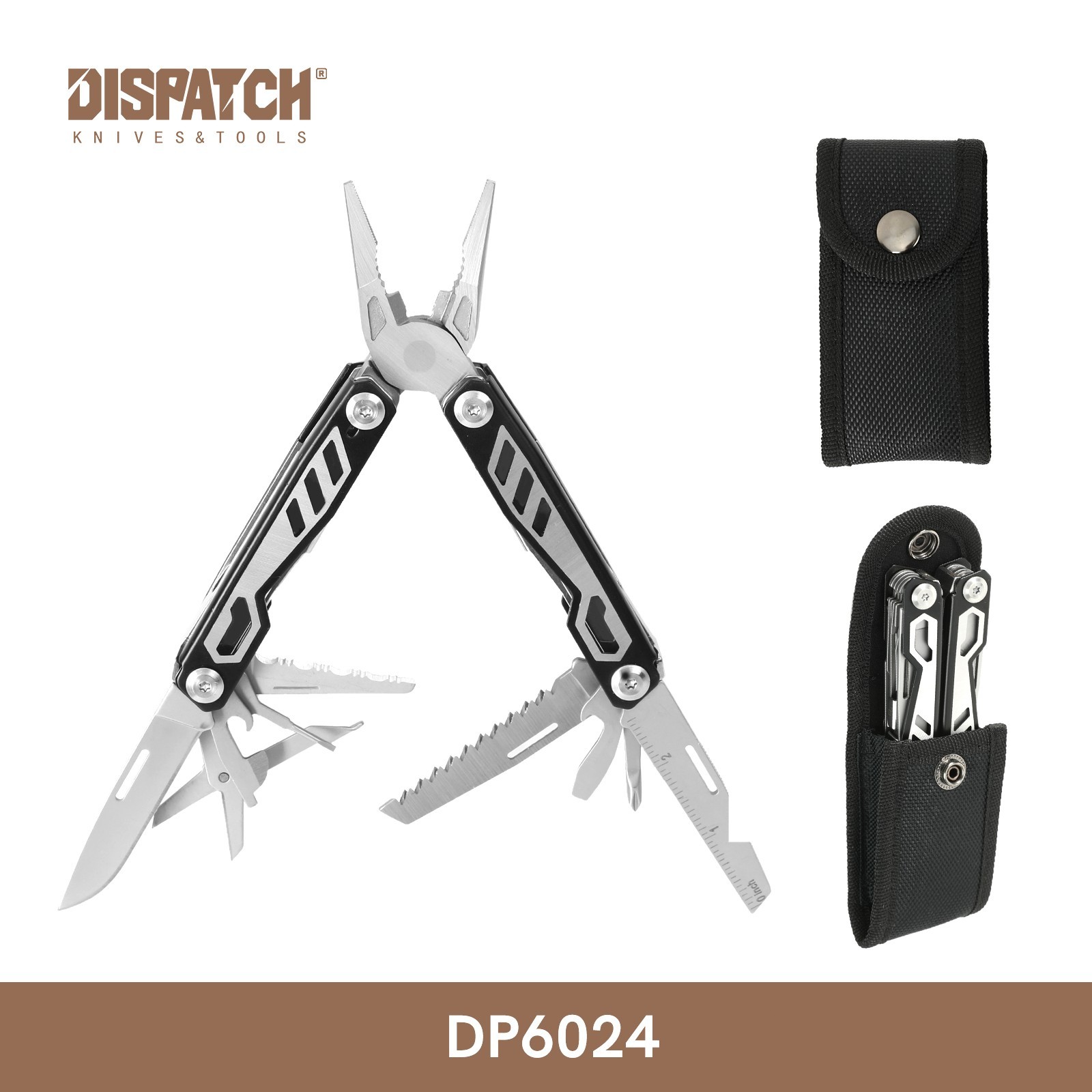 Dispatch 16-in-1 Multitool EDC Pocket Tool with Pliers, Screwdriver,Bottle Opene