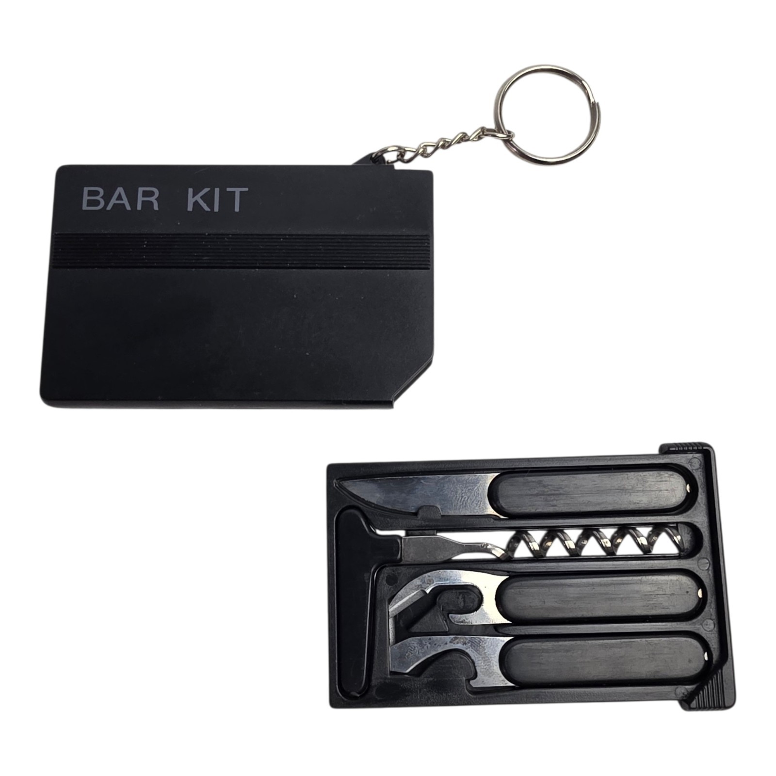 Miniature Keychain Bar Tool Set Knife Corkscrew Bottle Opener Pocket Travel Size