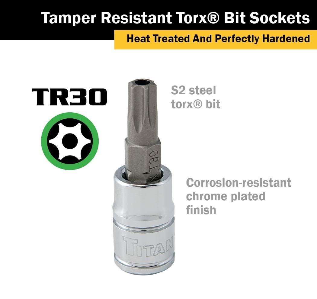 66830 1/4-Inch Drive x TR30 Tamper Resistant Torx Bit Socket