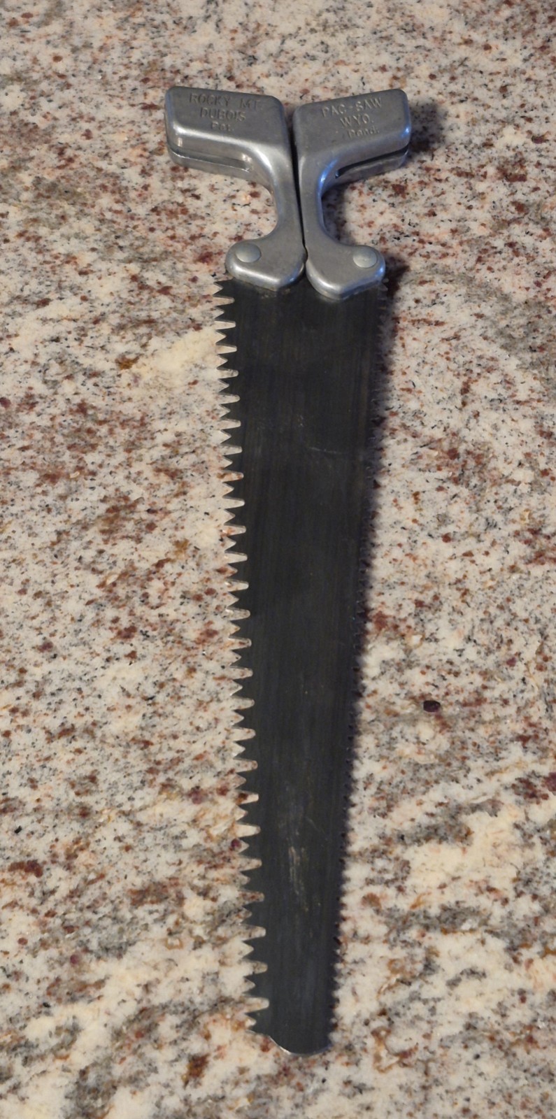 Vintage Rocky Mountain Pac Saw Dubois, WY w/Leather Sheath
