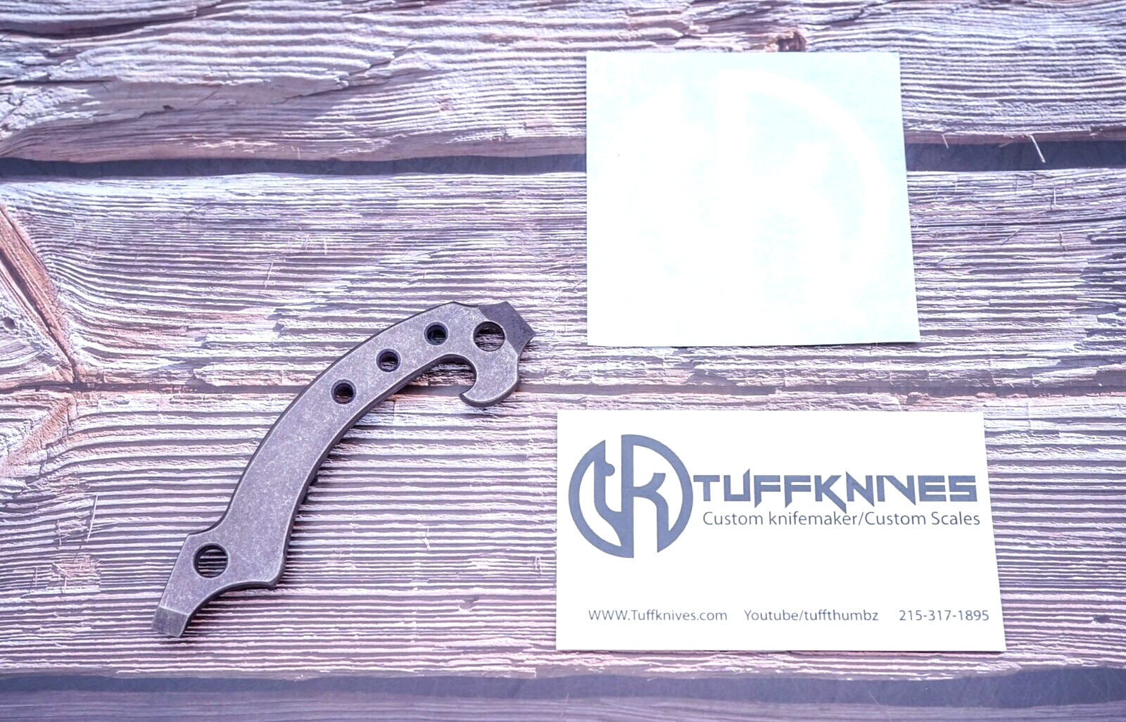 Tuffknives Laffer Curve Keychain-Bottle Opener-Pry Bar, Bronze Anodized Titanium