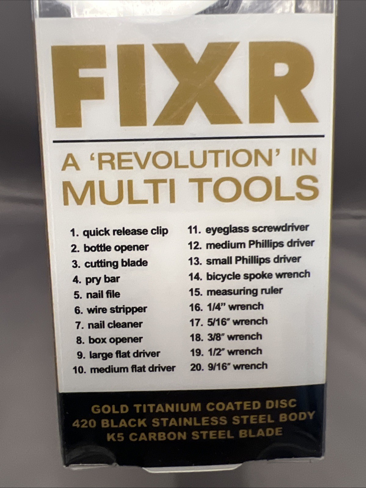 True Utility Fixr 20 Tools in 1 Compact Multi Tool with Leather Pouch TU200US